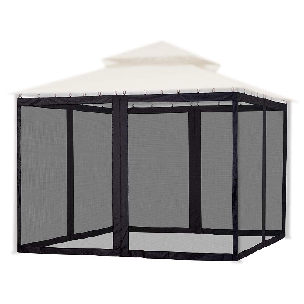 Yescom Universal Replacement Mesh Netting Screen Wall Sidewall Curtain With Zipper For 10X12Ft Yard Gazebo Canopy Tent