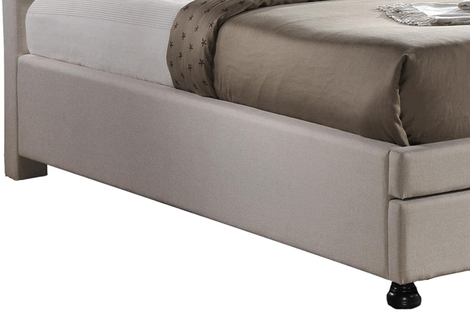 Baxton Studio BBT6423-Light King Platform, Light Beige