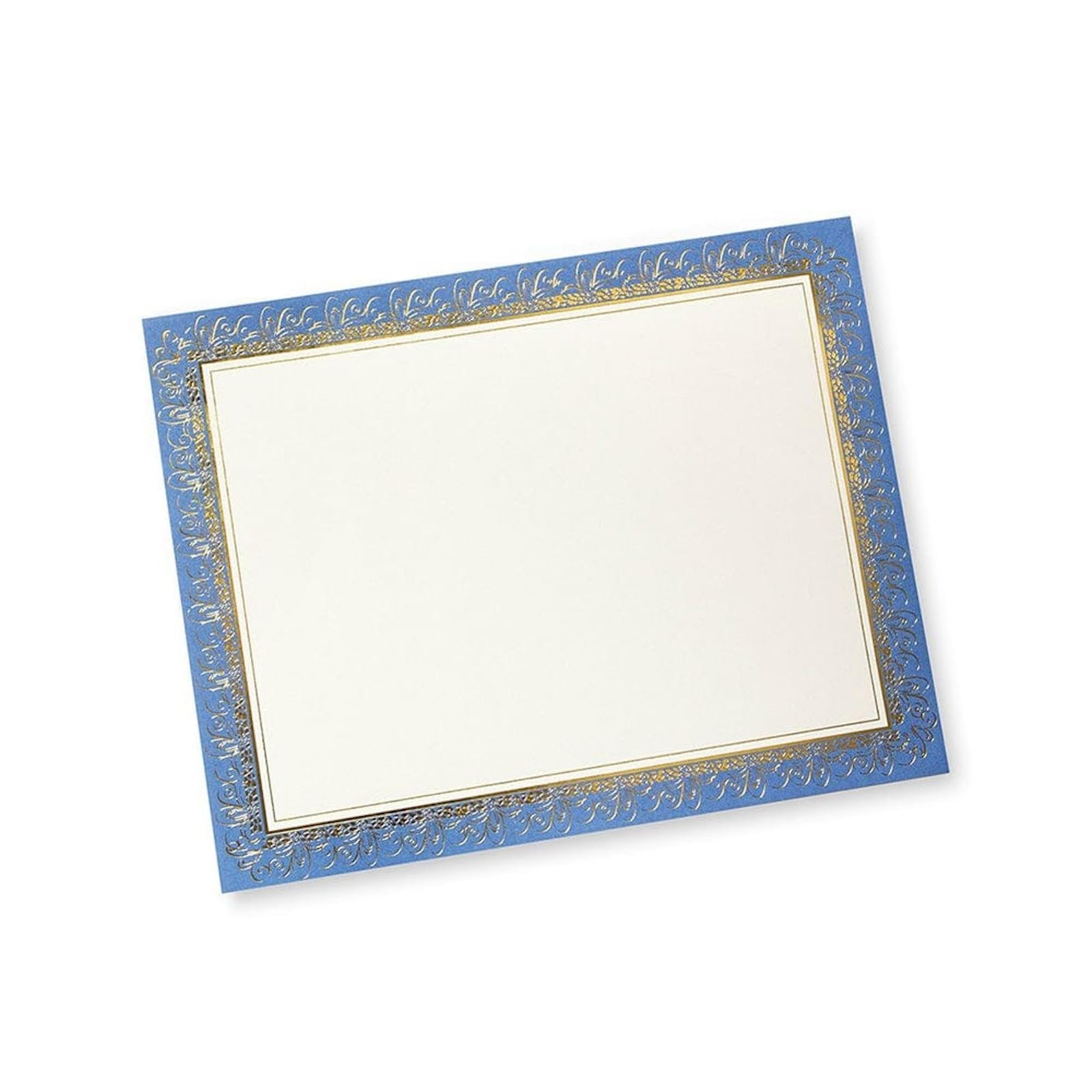 Gartner Studios Blue And Gold Foil Certificate Paper, 80Lb 8.5    X 11   , 15 Count, Blue With Gold Foil (36001-S)