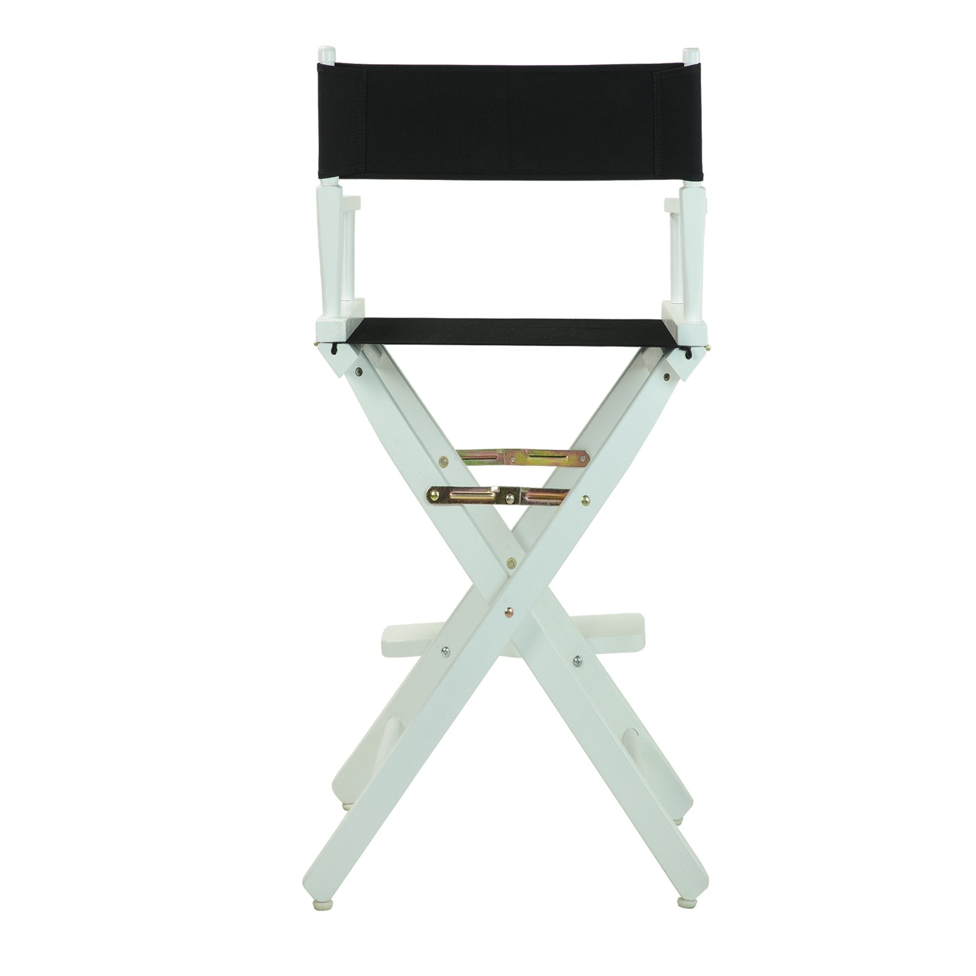 Casual Home Director'S Chair ,White Frame/Black Canvas,30" - Bar Height