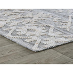 Kosas Home Hoeft 24 X 36 Transitional Polyester Fabric Area Rug In Gray