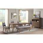 Intercon Oslo Bench with Cushion and 4 Legs, Weathered Chestnut