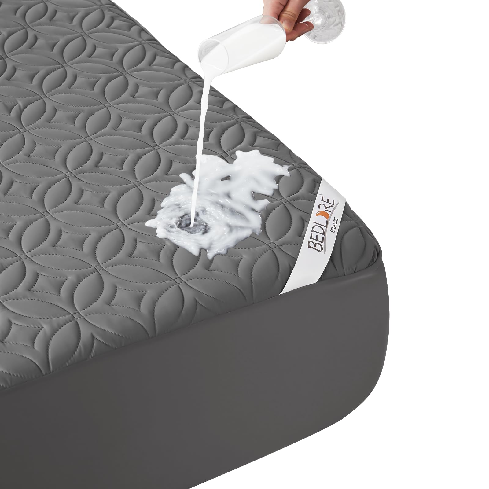 Bedlore Waterproof Mattress Protector, California King Size Mattress Pad With Deep Pocket 6'-18' Depth, Soft & Noiseless Dirt-