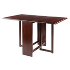 Ergode Clara Double Drop-Leaf Table - Space-Saving, Versatile, Walnut Finish, Solid Wood, Gate-Leg Supports, 47.2" Wide, 29.9" Deep, Console/Sofa Table, Easy Assembly