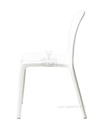 Commercial Seating Products Genoa Polycarbonate Stackable White Chair (Set Of 4)