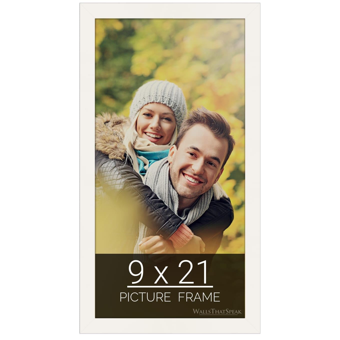 wallsthatspeak 9x21 white Picture Frame for Puzzles Posters Photos or Artwork