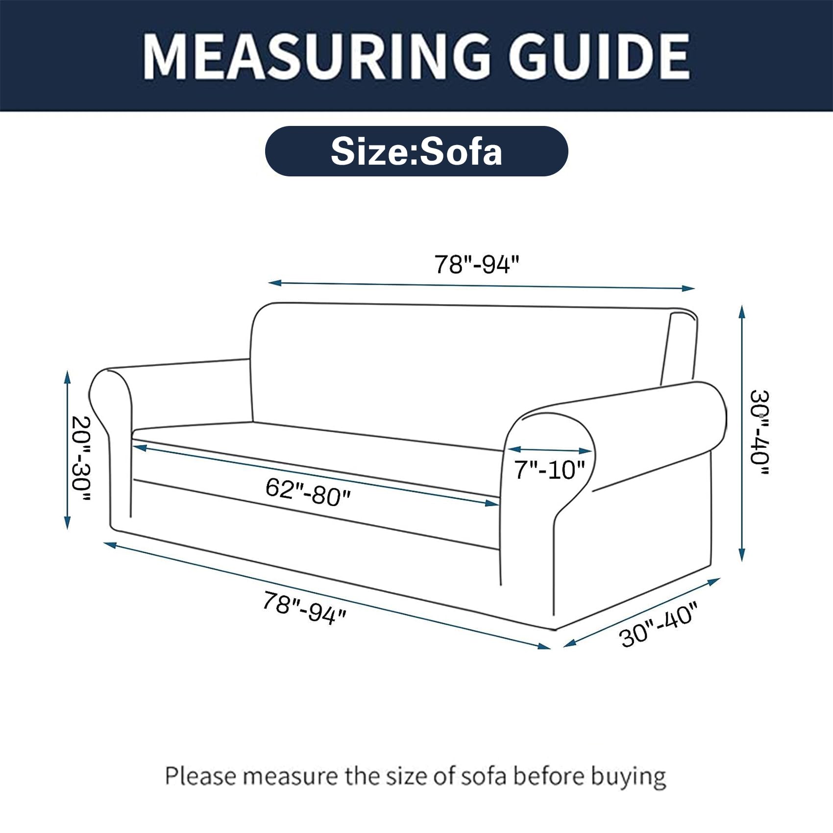 2025 New Stretch Sofa Slipcovers Couch Cover For 3 Cushion Furniture Protector Sofa Covers With Elastic Bottom Jacquard Fabric Small Checks For Pets, Kids -Sofa, Silver