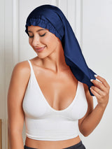 [Dark Blue] SilkSilky  Sleep Cap 001