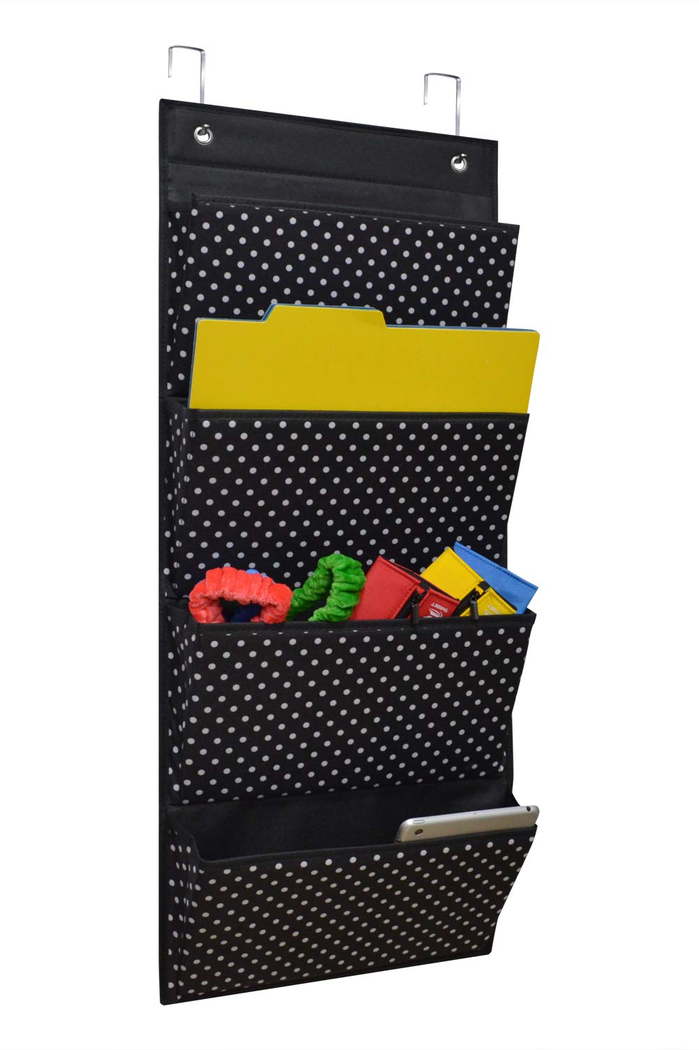 Auvcas Fabric Over Door Document Organizer Hanging Wall File Organizer Wall Mounted Folder Storage Holder For Office Classroom H