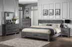 Acme Vidalia Mirror In Rustic Gray Oak