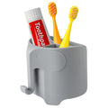 RyanLemon Elephant Toothbrush Holder for Kids Toddler, Suction Cup Toddler Toothbrush Holder, Cute Baby Toothbrush Holder with 3