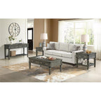 Intercon Foundry 50" Wide Coffee Table with 2 Drawers, Brushed Pewter