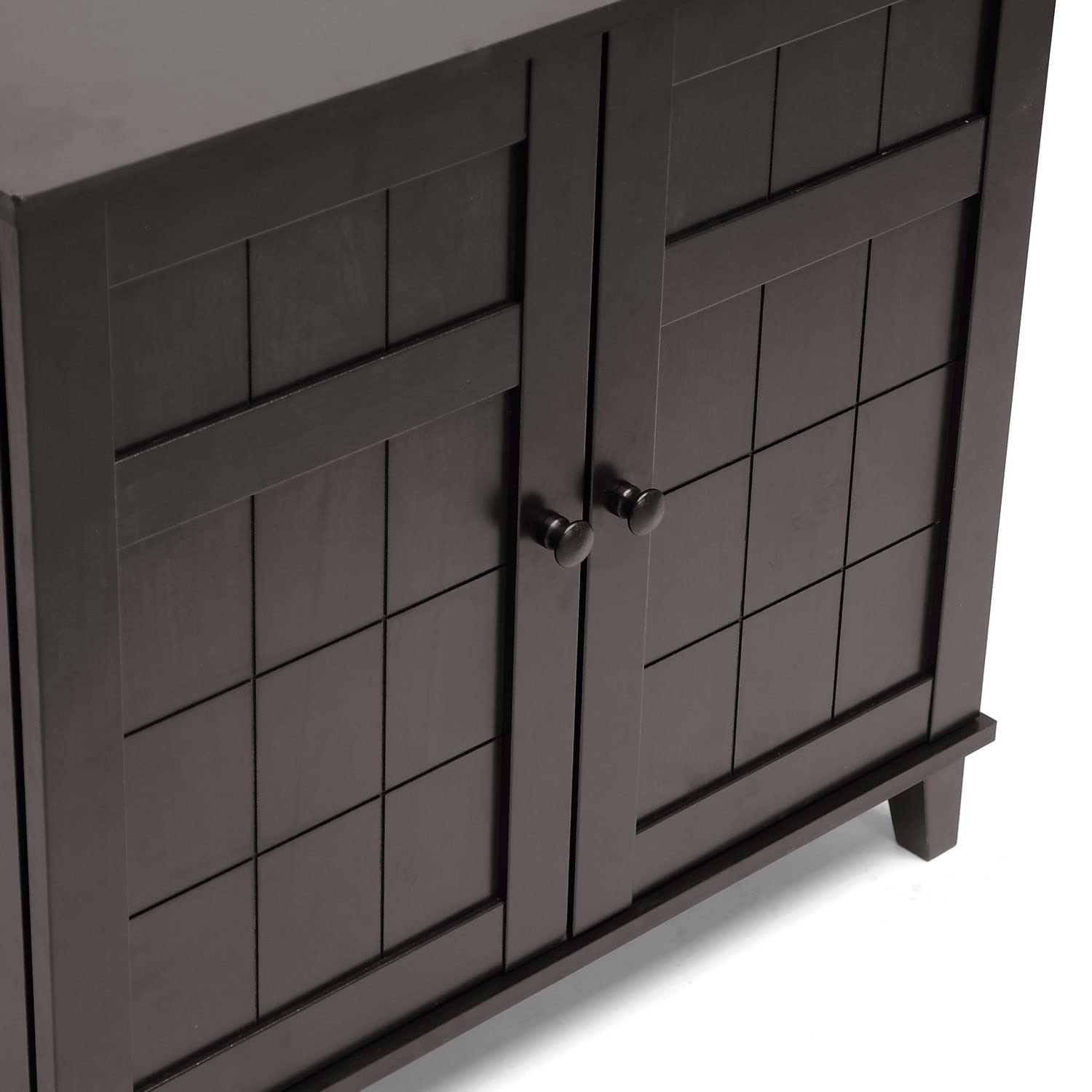 Baxton Studio Glidden Shoe Storage Cabinet, Dark Brown (91-4517-HiT)