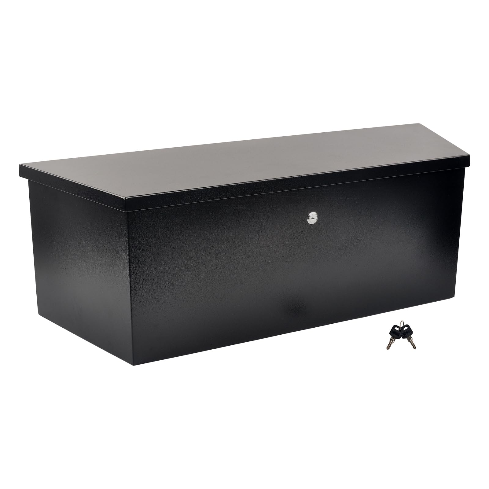 Fgjqefg 35 Inch Black Steel Utility Trailer Tongue Tool Box Wide Utility Trailer Tongue Tool Box Rv Storage Organizertrailer Sto