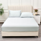 PHF 100% Rayon Derived from Bamboo Cooling Fitted Sheet Queen Size for Hot Sleeper, 16'' Deep Pocket, 2.5cm Wider Strong Elastic