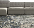 10' X 13' Gray Green And Ivory Abstract Area Rug