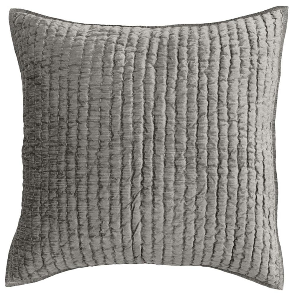 Kosas Home Dimitry 26x26 Velvet and Solid Cotton Euro Sham in Sage Green