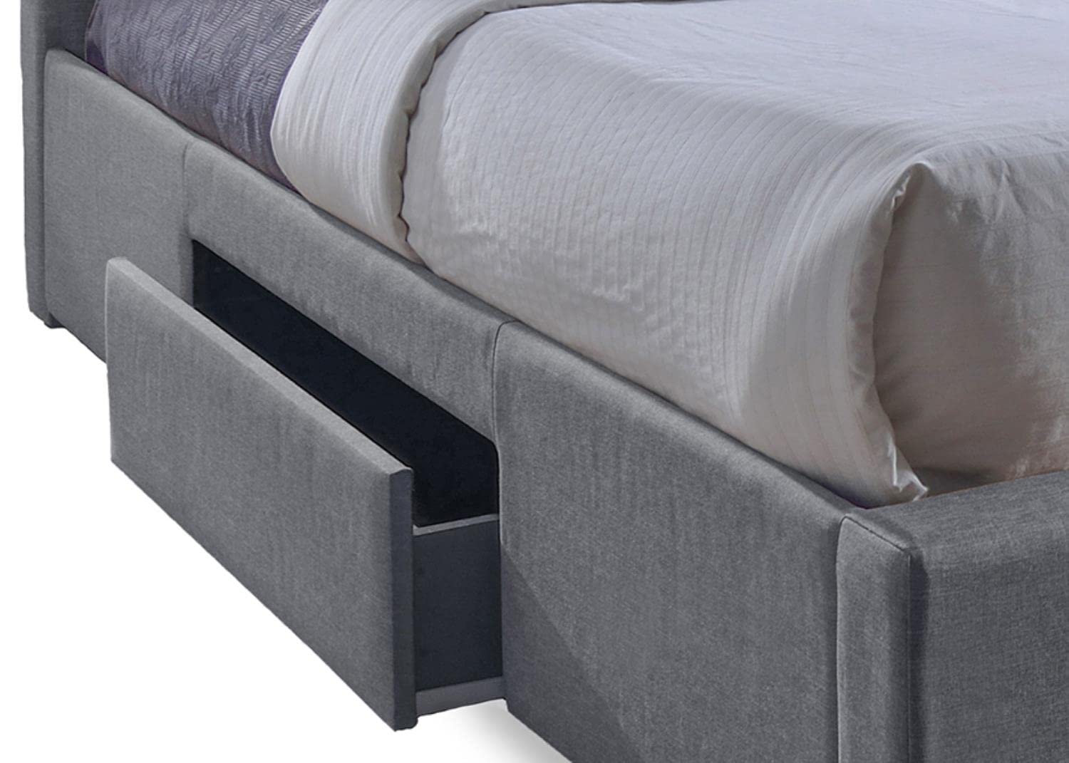 Baxton Studio CF8498-King-Grey Platform, King, Grey