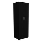 Deering 3 Piece Bedroom Set, Armoire + Nightstand + Nightstand, Black/Pine