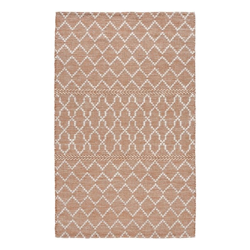 Kosas Home Sonora 96 x 120 Polyester Fabric Accent Rug in Terracotta/Ivory