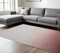 8' X 10' Pink And Ivory Ombre Hand Tufted Area Rug
