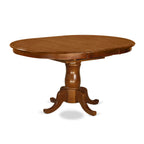 East West Furniture POAV7-SBR-C 7 Piece Modern Set Consist of an Oval Wooden Table with Butterfly Leaf and 6 Linen Fabric Upholstered Dining Chairs, 42x60 Inch