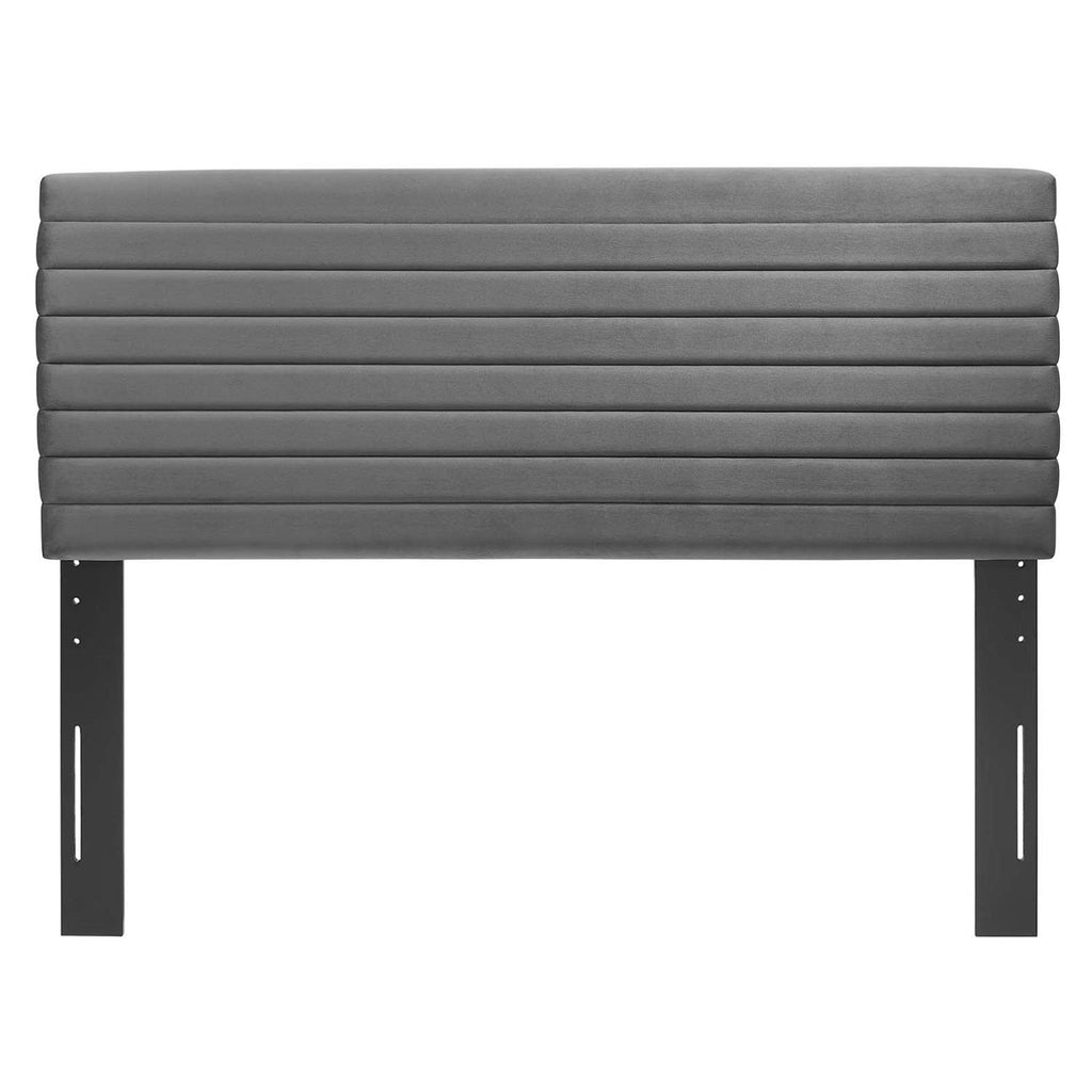 Modway Tranquil Modern Performance Velvet Full/Queen Headboard In Gray