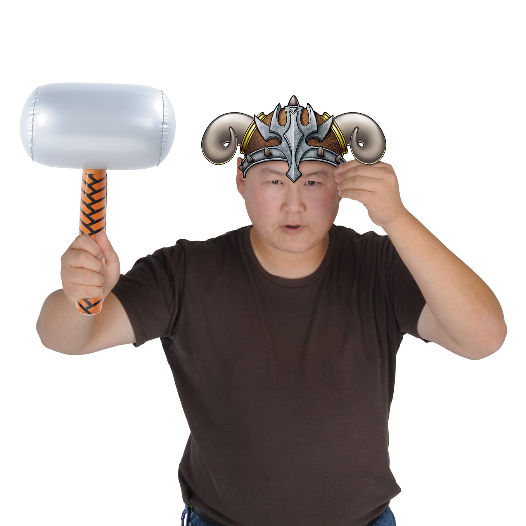 Beistle 2 Piece 18' Inflatable Hammers Carnival Prizes, Heroes Theme Photo Props, Medieval Party Supplies, Halloween Costume Ac