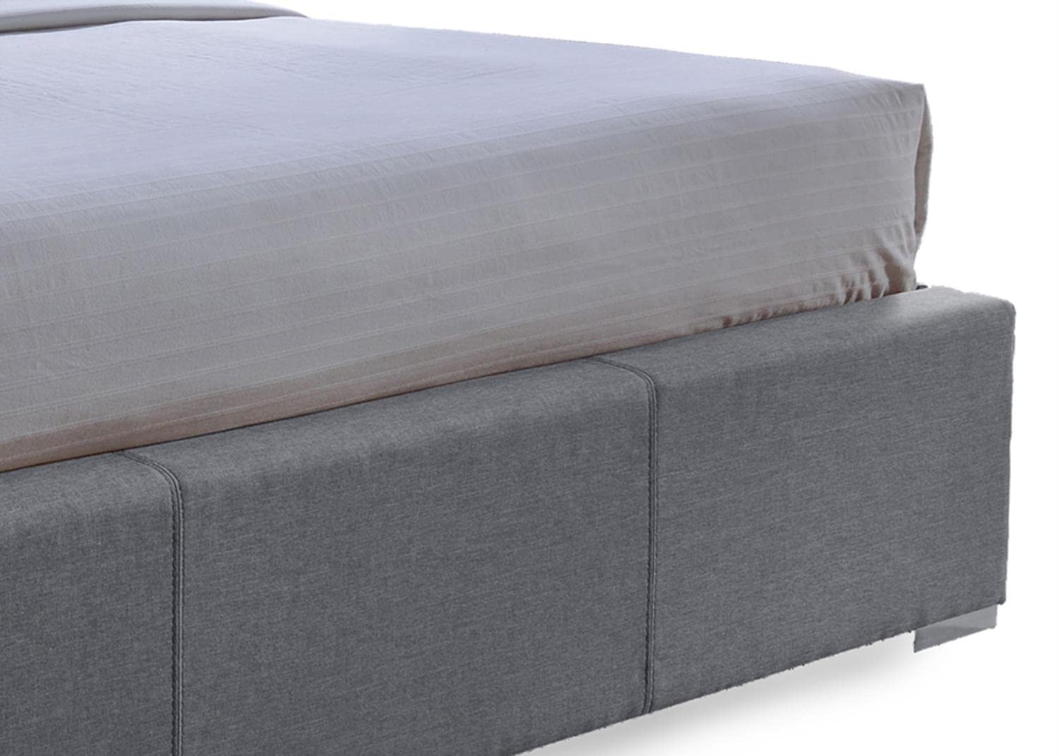 Baxton Studio CF8498-King-Grey Platform, King, Grey
