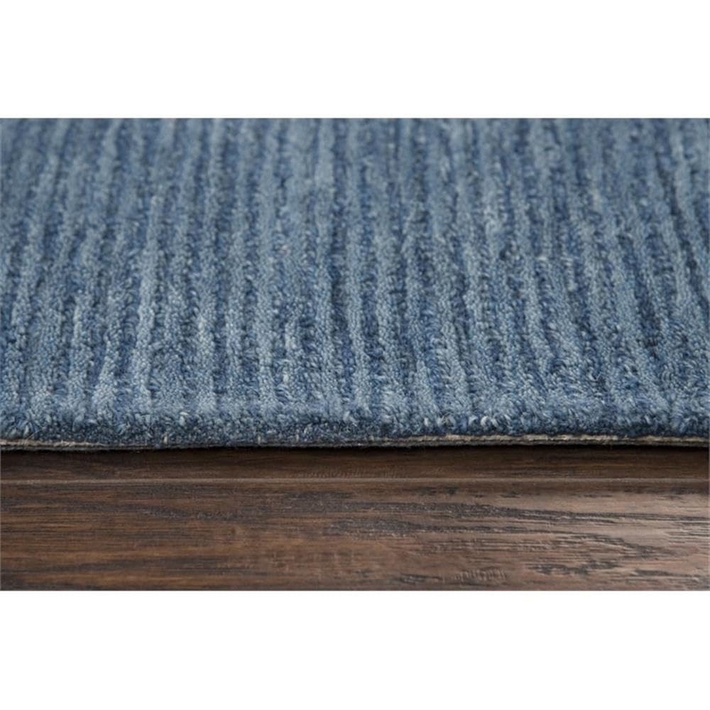 Rizzy Home Alora Decor Emerson 5' X 8' Solid Blue/Gray/Rust/Blue Hand-Tufted Area Rug