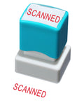 Wafjamf Scanned Stamps-Message Stamp Pre-Inked Office Stamp Refillable Red Ink Preinstalled-Medium