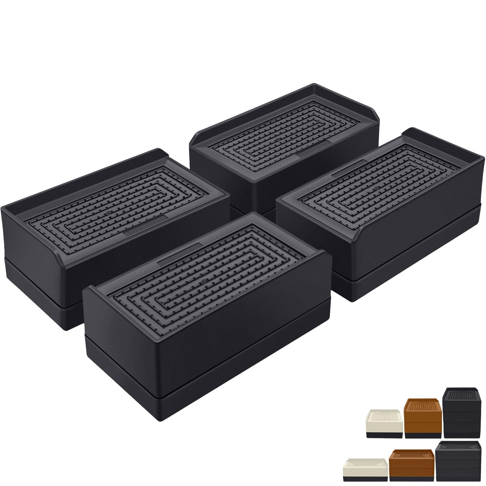 Annkut 1.5 Inch Furniture Risers, Rectangle Adjustable Risers Blocks For Bed Sofa Table And Couch Lifting,Heavy Duty Support Up