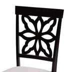 Baxton Studio Samwell Modern Fabric Dining Chair, Grey and Dark Brown, 2/Set (171-2PC-10954HT)
