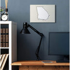Stupell Industries Georgia Home State Map Neutral Print Design Wall Plaque, 12 X 18, Multi-Color