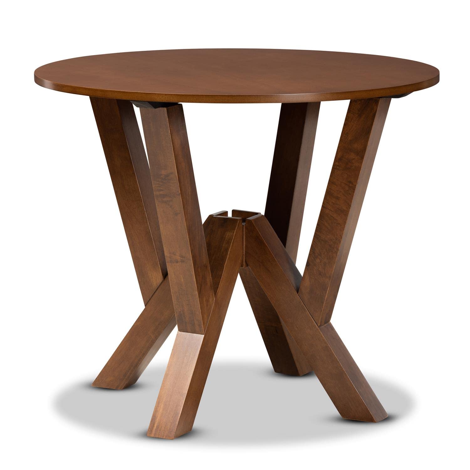 Baxton Studio Modern Dining Table with Walnut Finish RH7231T-Walnut-35-IN-DT
