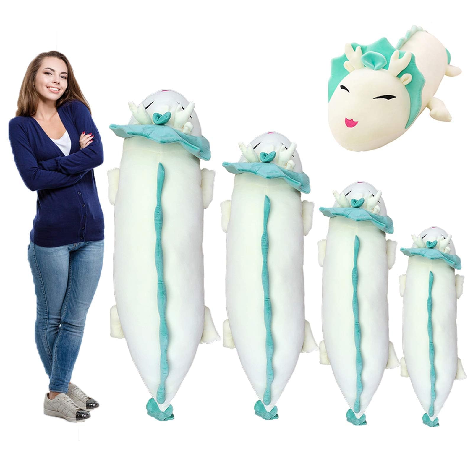 Hofun4U Dragon Plush Pillow, 41 Inch Dragon Stuffed Animals, Christmas Birthday Gift For Adults Kids Girls Boys