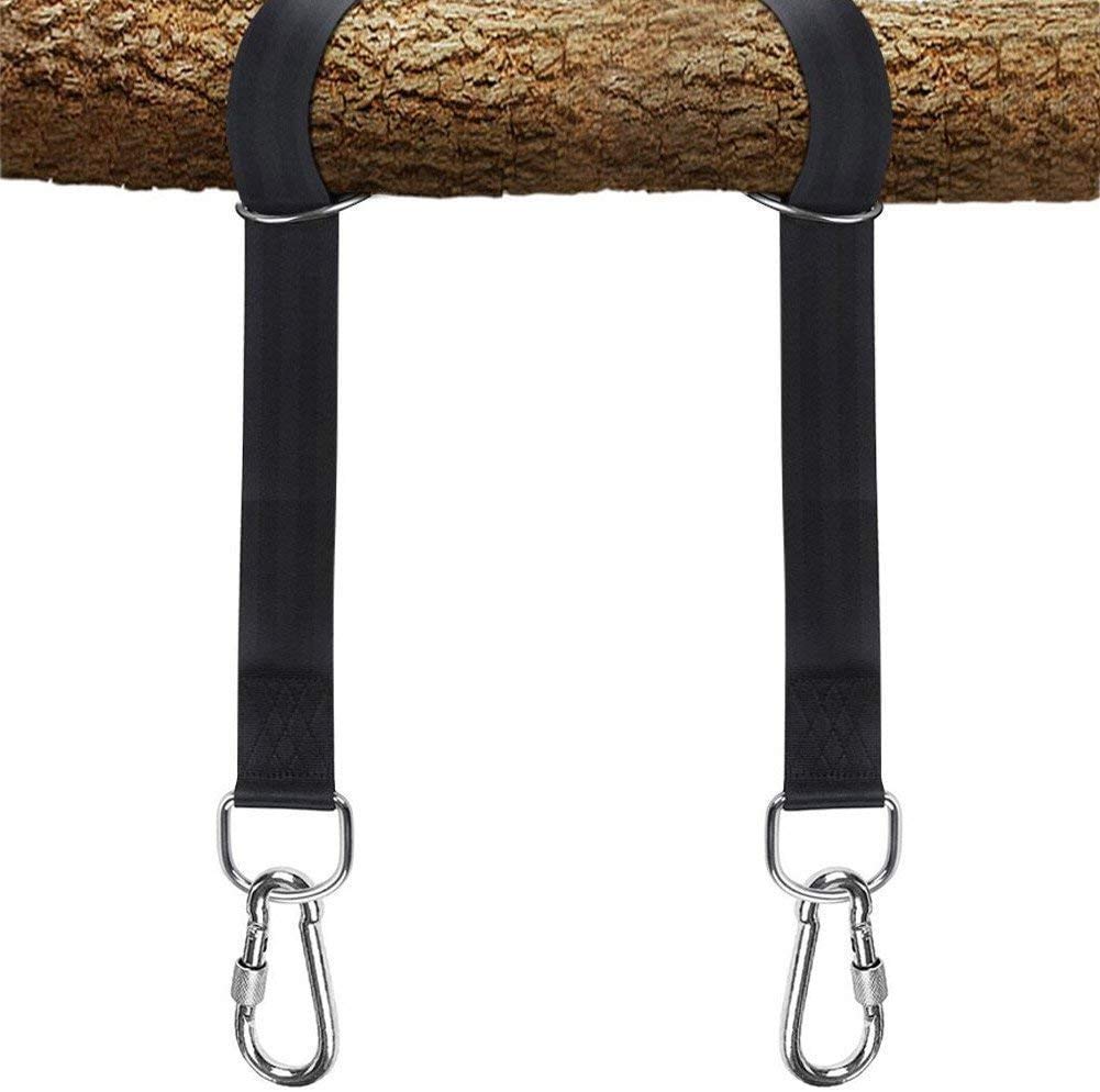 Tree Swing Hanging Straps Kit Holds 2000 Lbs,5Ft Extra Long Straps Strap With Safer Lock Snap Carabiner Hooks Perfect For Tree S