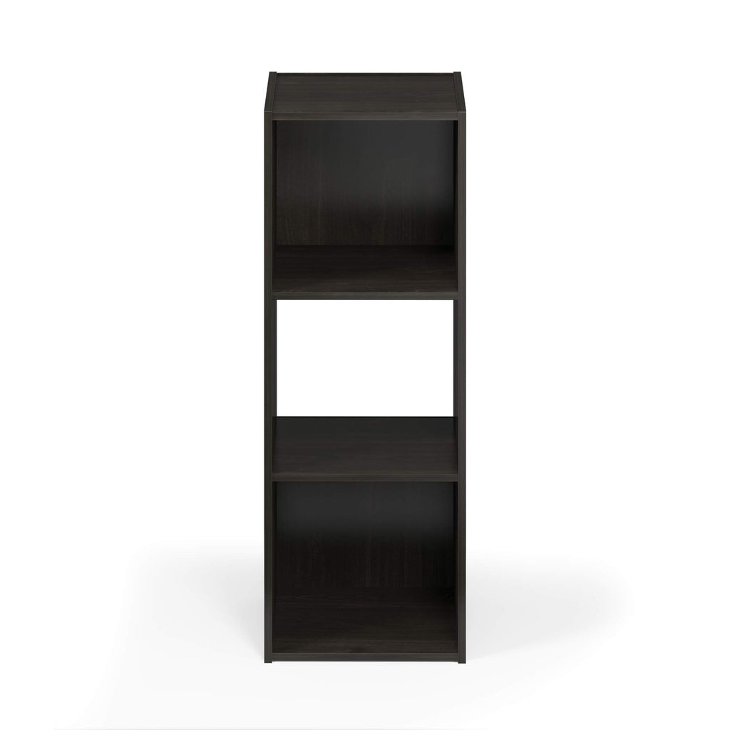 Furinno Pelli Cubic Storage Cabinet, 3x1, Espresso