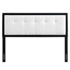 Modway Draper Tufted Queen Fabric And Wood Headboard In Black White