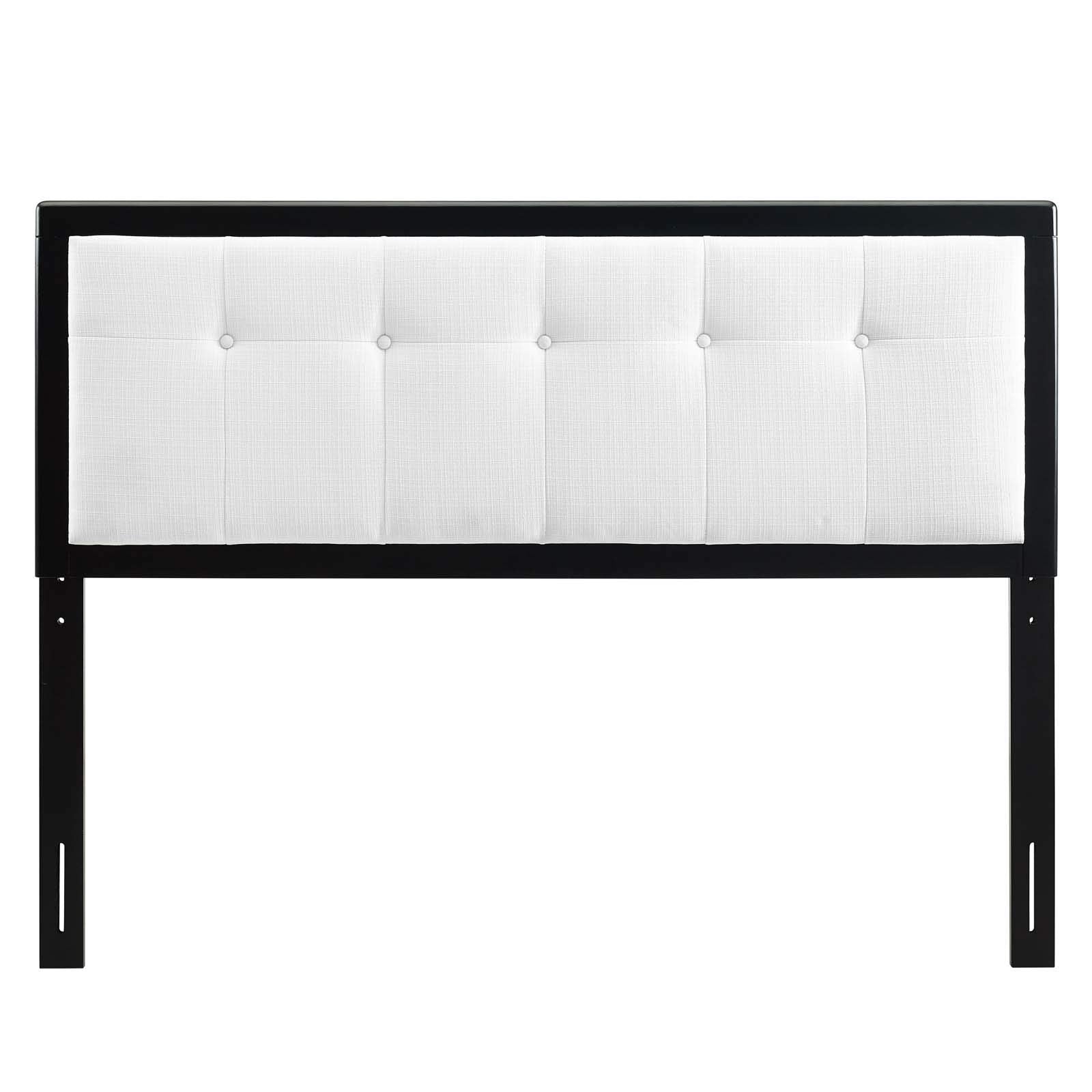 Modway Draper Tufted Twin Fabric And Wood Headboard In Black White