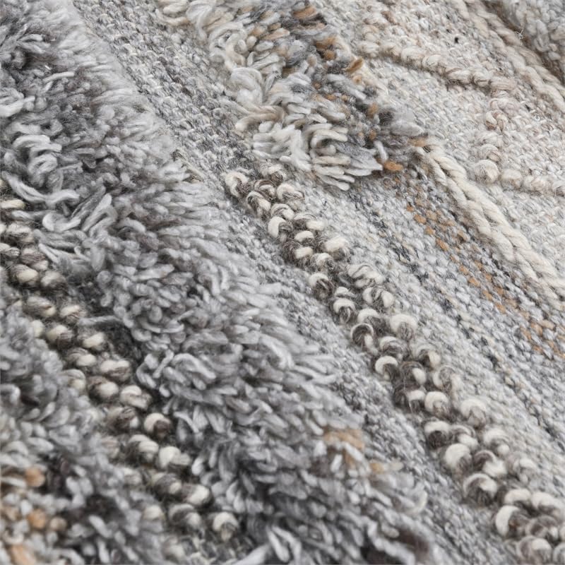 Kosas Home Fallon 24 X 36 Striped Polyester Fabric Area Rug In Gray