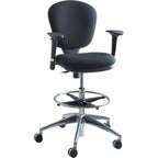 Safco Adjustable Arm Set For Metro Extended Height Chair, Black/Chrome
