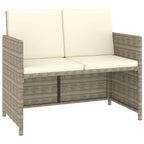 6 Piece Patio Dining Set with Cushions Poly Rattan Beige