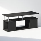 Furinno Utility Design Coffee Table, Americano/Chrome
