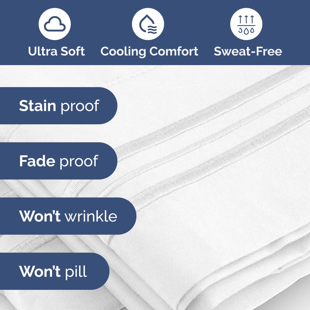 Extra Deep Pocket King Sheets - 4 Piece Breathable & Cooling Bed Sheets - Hotel Luxury Bed Sheet Set - Soft, Wrinkle Free & Comfy - Easily Fits Extra Deep Mattresses - Light Sage Green Sheets Set