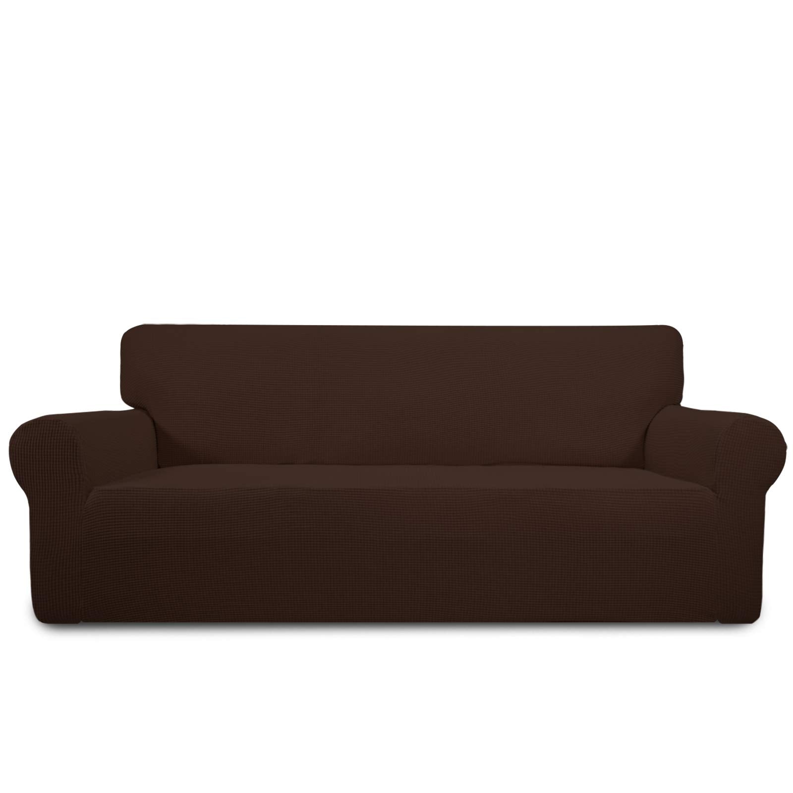 Purefit Stretch Sofa Slipcover – Spandex Jacquard Non Slip Soft Couch Sofa Cover, Washable Furniture Protector With Non Skid Foam And Elastic Bottom For Kids (Sofa, Coffee)