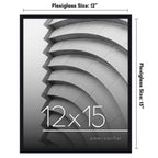 Americanflat 12X15 Picture Frame With Polished Plexiglass - Streamline Collection - Thin Border Picture Frame For Wall Display -
