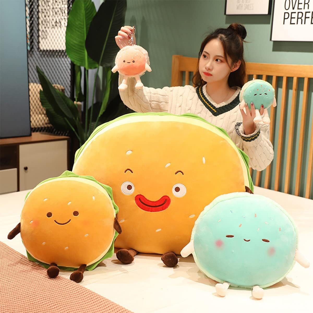 Goylmc Hamburger Plush Pillow - Hamburger Stuffed Pillow - Food Plush Pillow - Home Decoration Christmas Birthday Gift For Kids