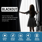 H.Versailtex Blackout Curtains Thermal Insulated Window Treatment Panels Room Darkening Blackout Drapes For Living Room Back Tab/Rod Pocket Bedroom Draperies (2 Panels, Grey, 42 X 84 Inch)