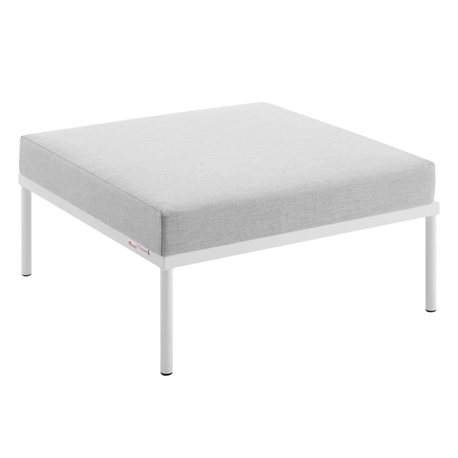 Modway Harmony Sunbrella® Outdoor Patio Aluminum Ottoman in Gray Gray